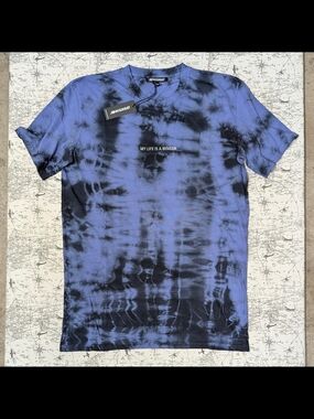 NWT John Summit "My Life Is A Bender" Blue Tie-Dye Graphic T-Shirt - XXL